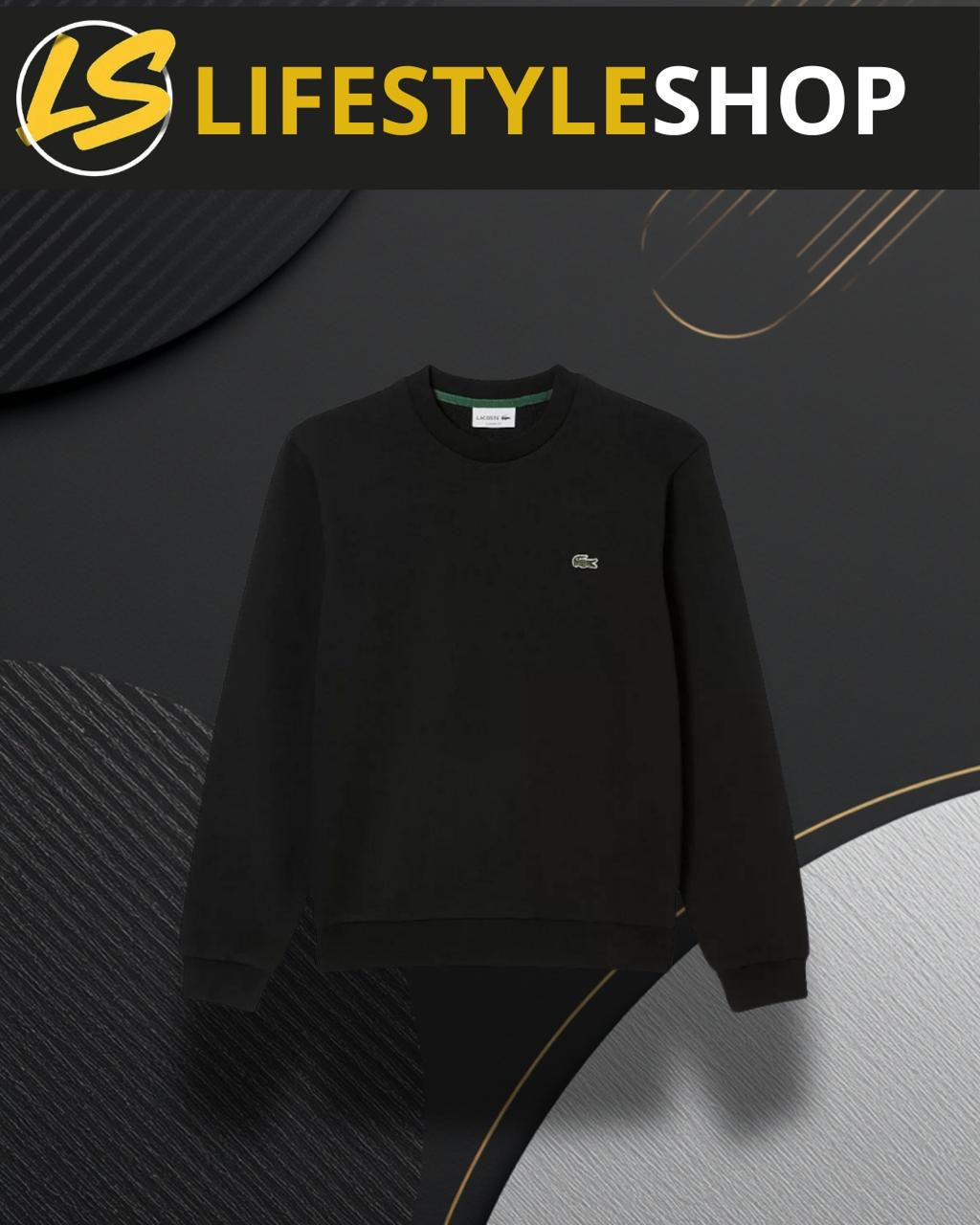Pull Lacoste noir sweat sport chic - LifestyleShop