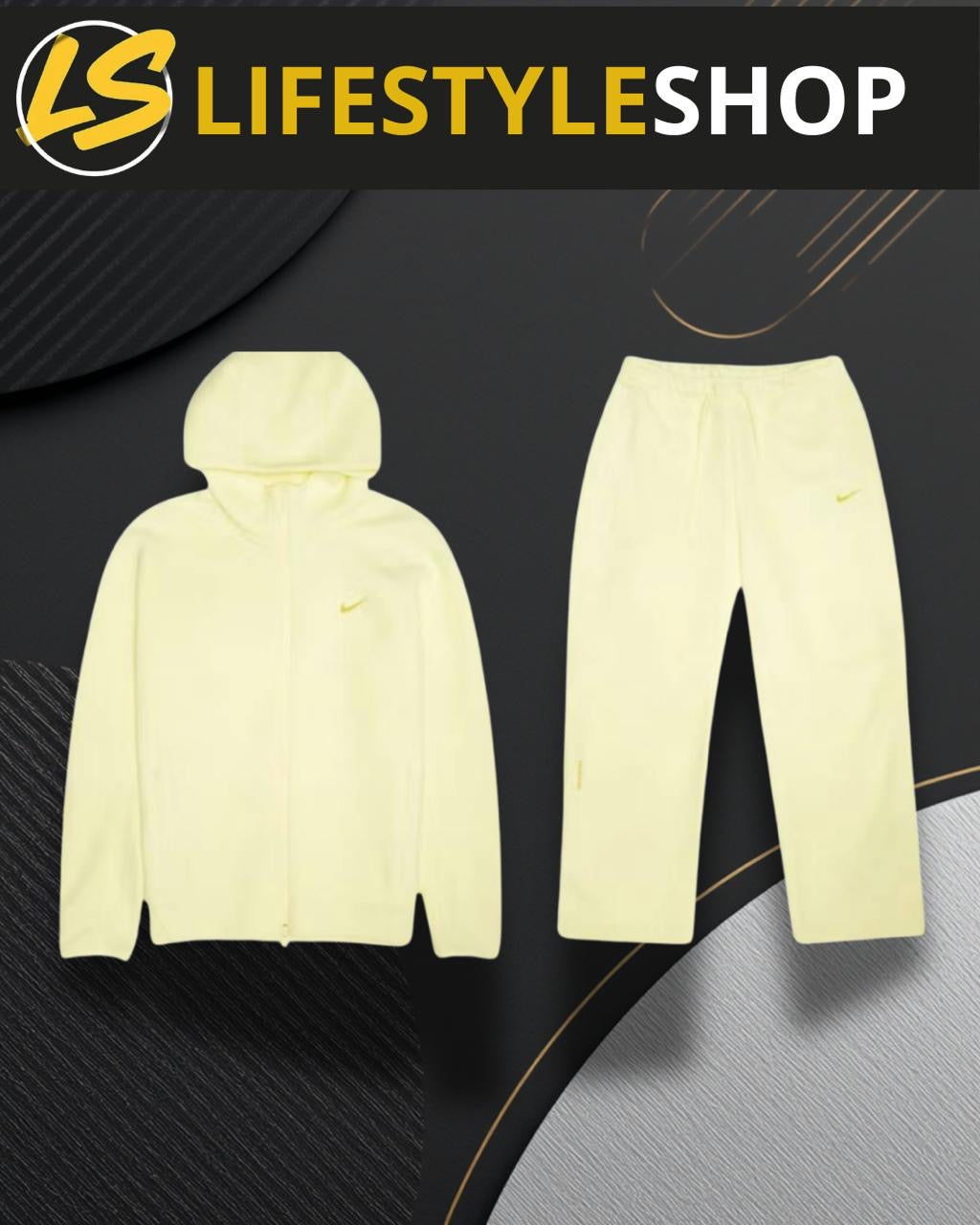 Ensemble Nocta Tech - Veste + Jogging - Jaune