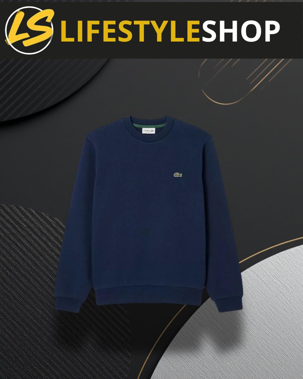 Pull Lacoste bleu nuit sweat sport chic - LifestyleShop