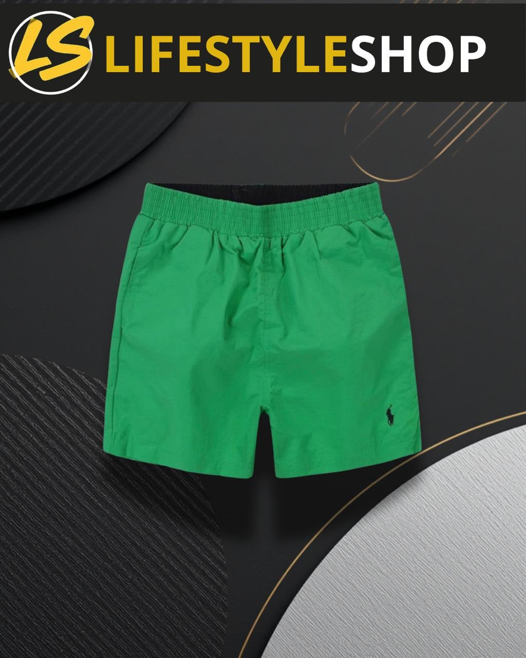 Short Ralph Lauren noir et vert ete homme - LifestyleShop