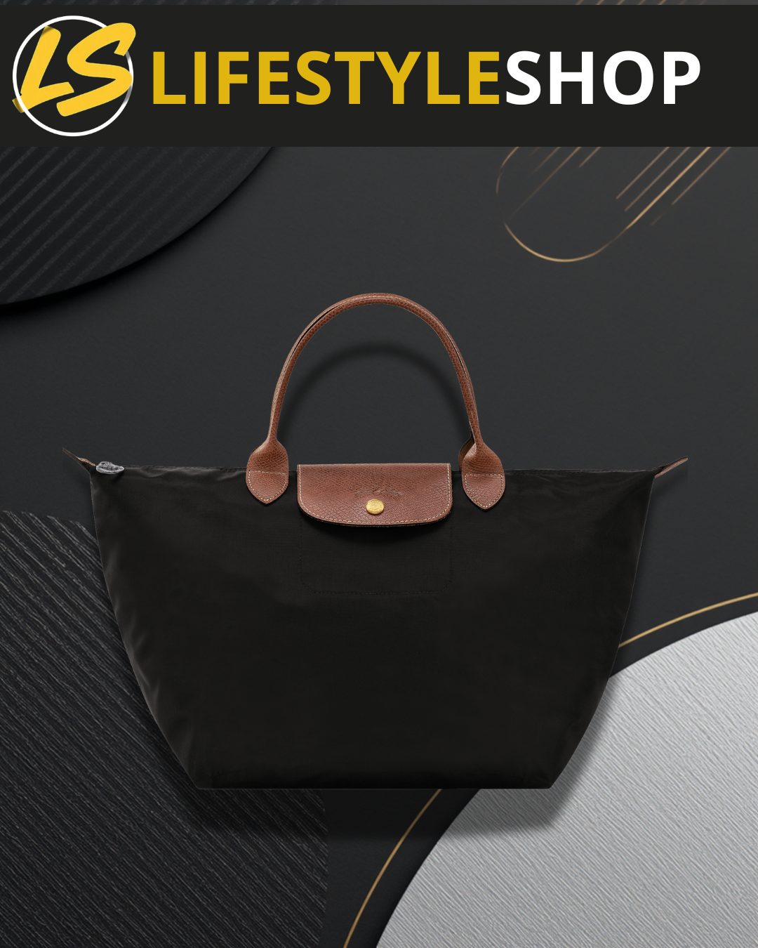 Sac a main Longchamp noir authentique - LifestyleShop