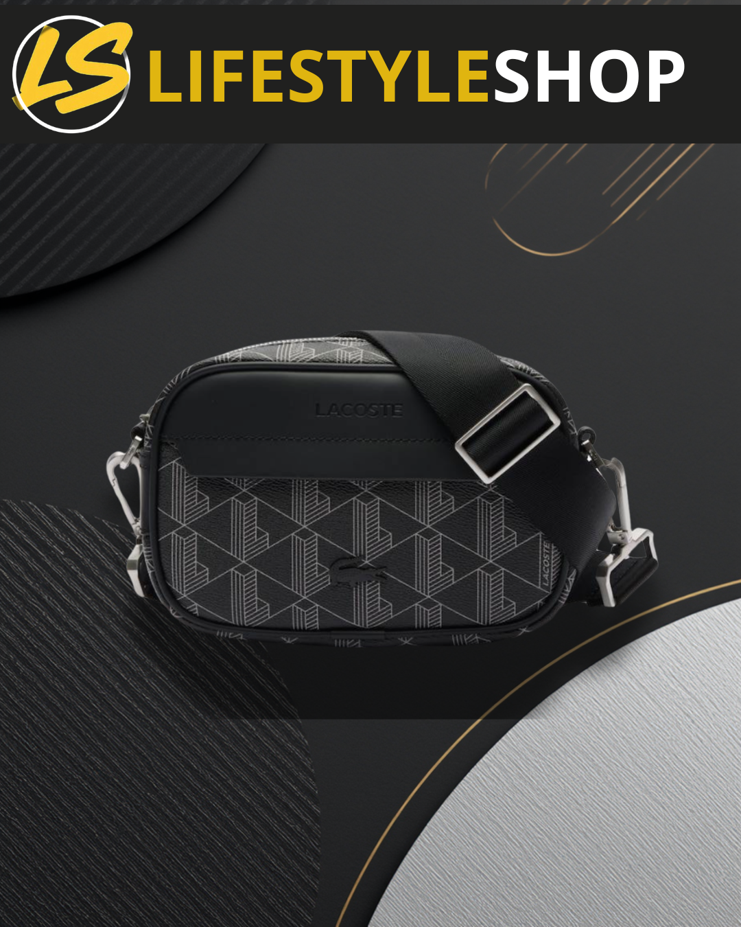 Sacoche Lacoste - Noir