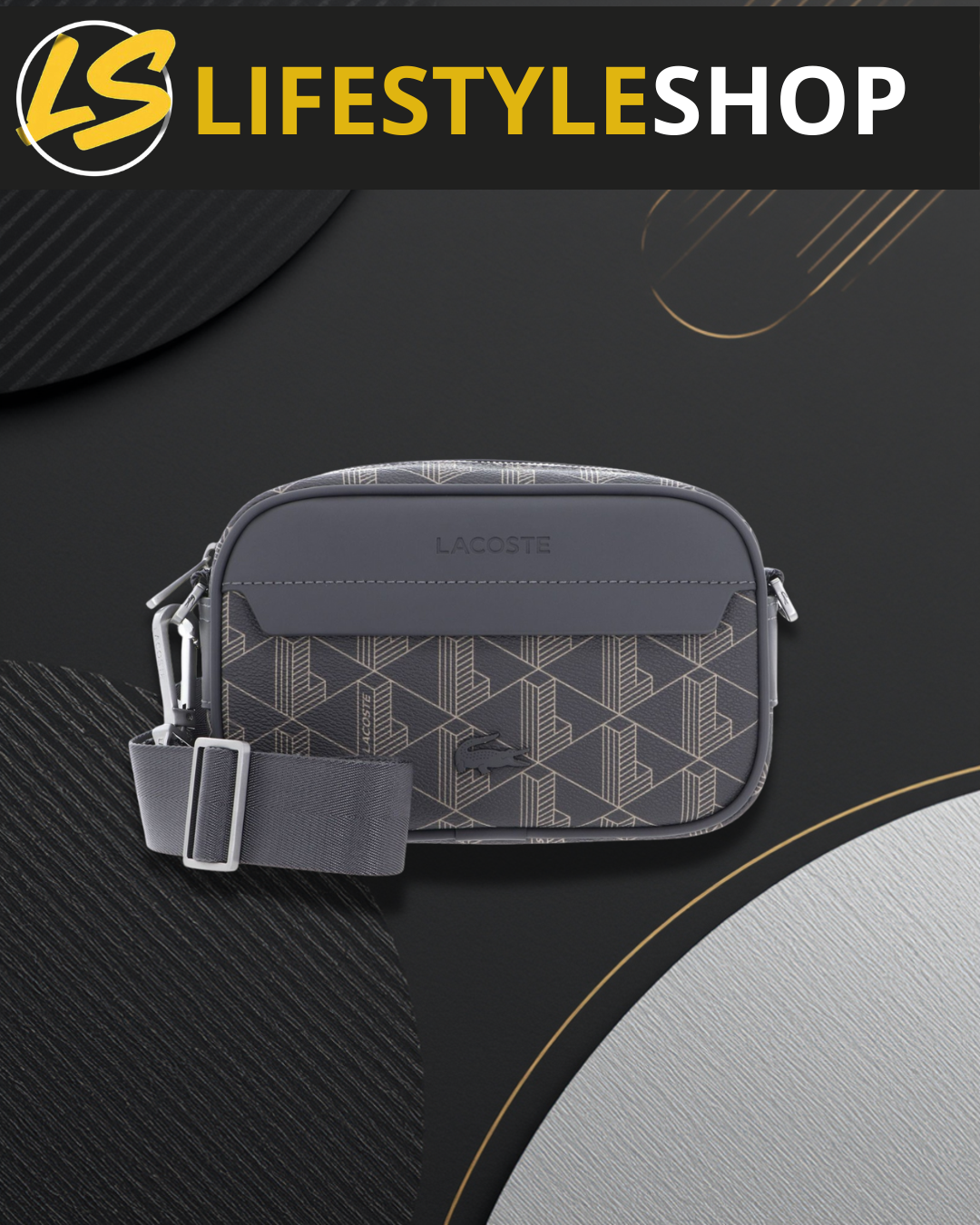 Sacoche Lacoste - Gris