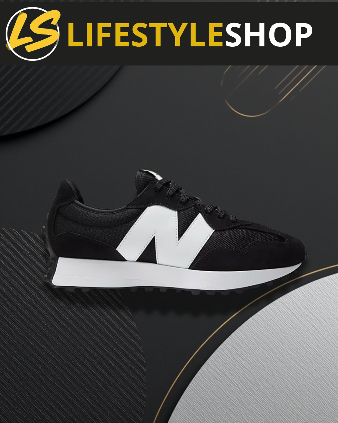 New Balance 327 - Noir & Blanc