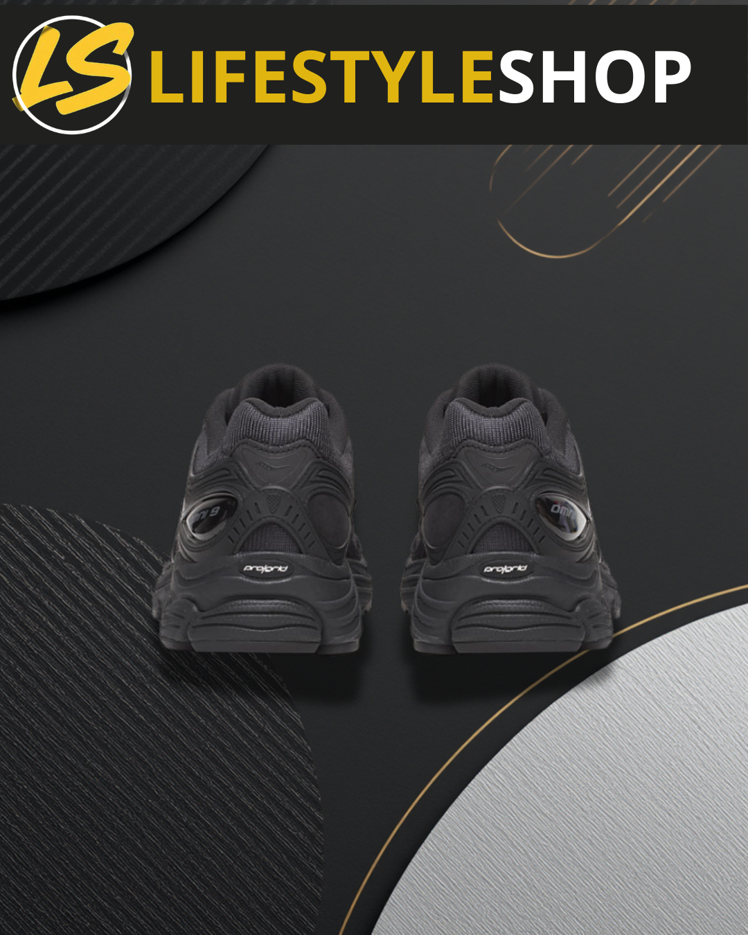 Saucony Progrid Omni 9 Armor Full Black - Sneakers Running