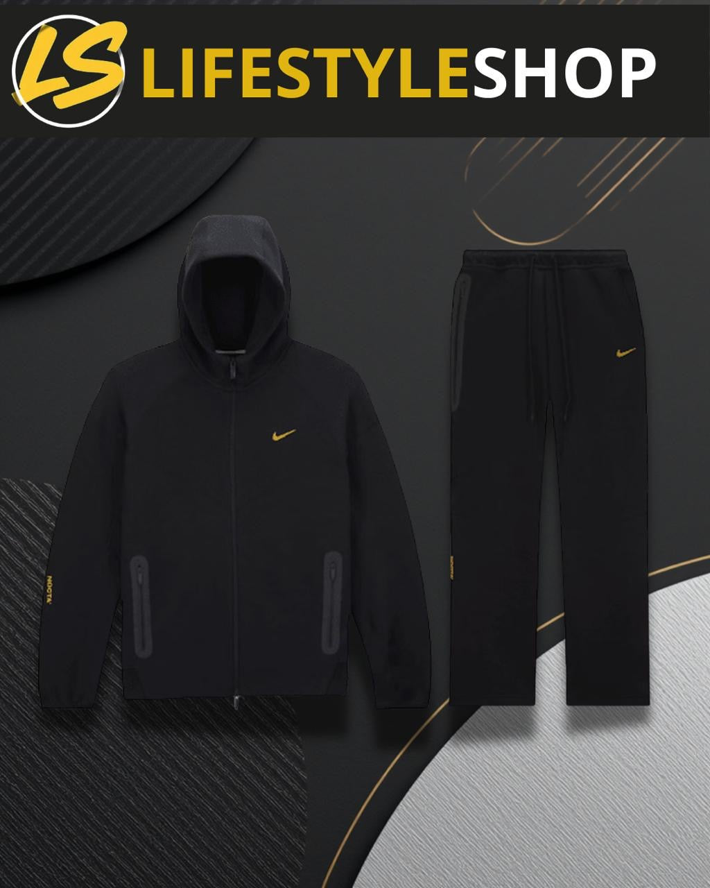 Ensemble Nocta Tech - Veste + Jogging - Noir