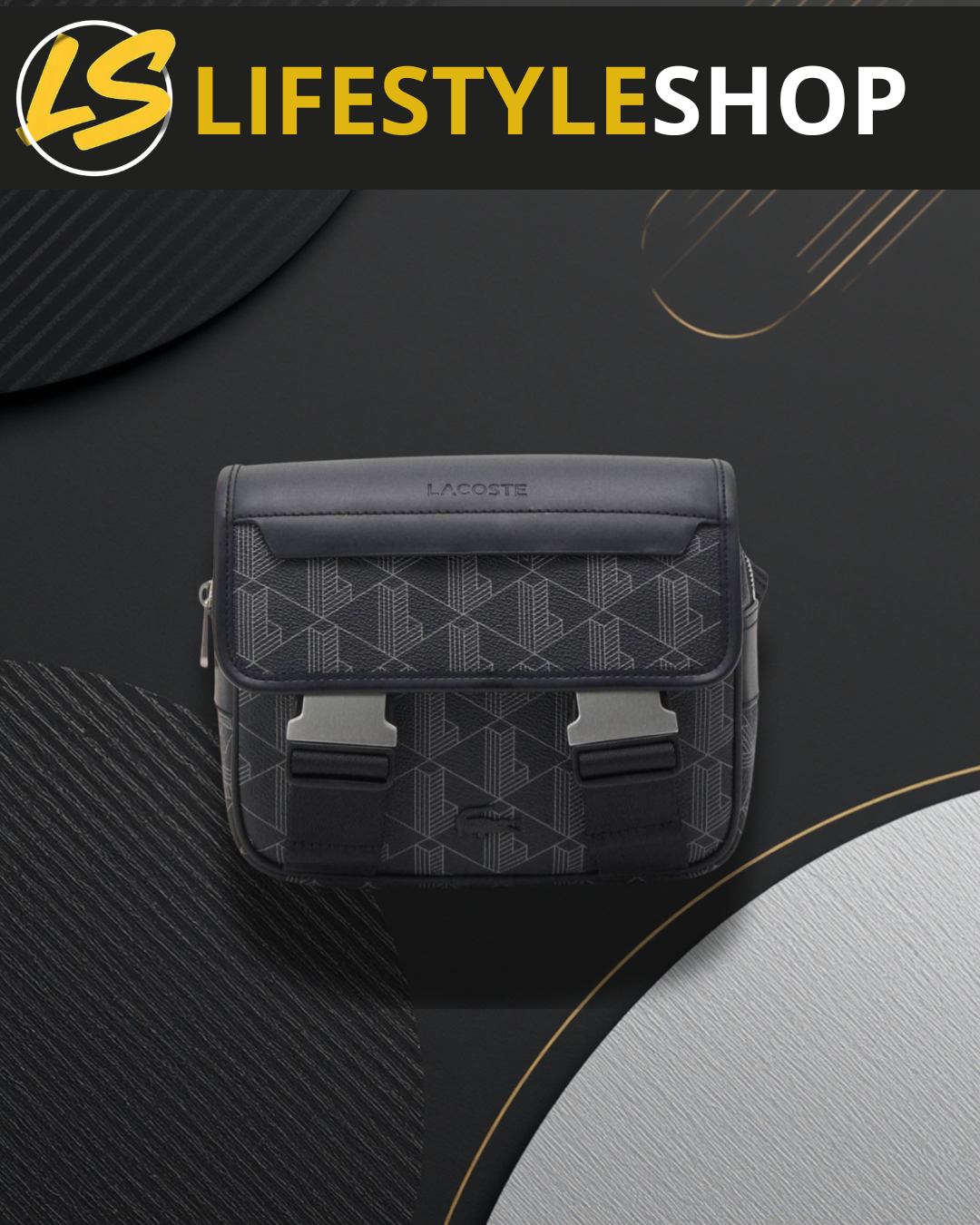 Sacoche à Clypse Lacoste – Noir
